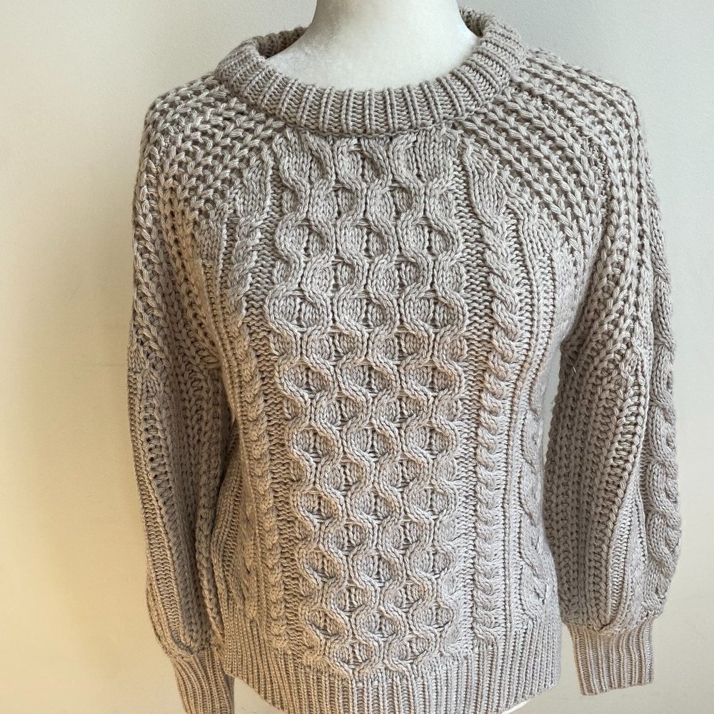 rag Supply BNWOT tan chunky knit pullover sweater sz XSmall cable knit